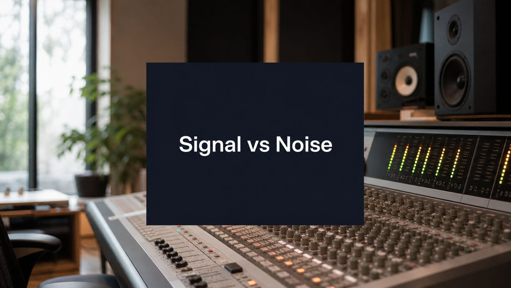 What Is Signal to Noise Ratio and Why It Matters